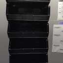 Akro-Mils 30250 AkroBins Plastic Storage Bins, Space-Saving Stackable Bins for Garage, Pantry, Craft Organization, 15" x 16" x 7", Black, 6-Pack