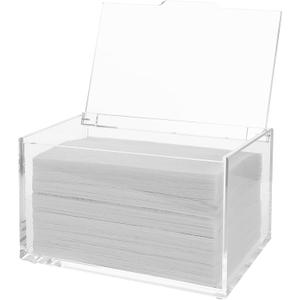 rejomiik Thick Acrylic Dryer Sheet Holder Clear Container for Laundry Room Organize and Storage, Dispenser for Dryer Sheets, Fabric Softener, Large