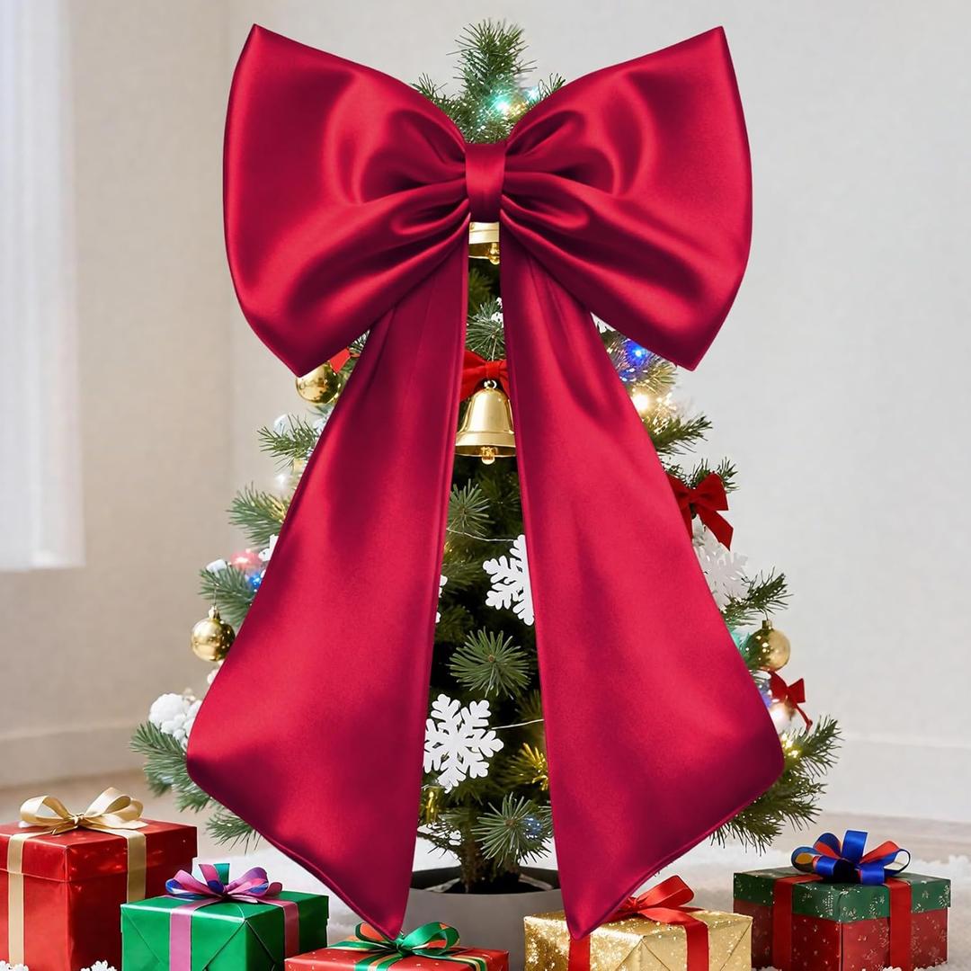 Big Wine Red Bow - 4024Inch Large Satin Bows,Giant Wine Red Ribbon Tie Bows Decor for Birthday Party Wedding Bridal Shower Halloween Backdrop Wall Decoration