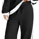 Herseas Women 2 Piece Outfits Color Block Sweatsuit Casual Fleece Lounge Matching Sets, Small