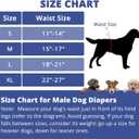 Paw Legend Washable Dogs Diapers Male Dog Belly Bands for Male Dogs Diapers Reusable Puppy & Doggie Diapers Male (5 Pack, Large)