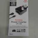 Power Gear Portable Inverter, 1-USB, 1-Outlet, 100W, Black