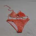 SweatyRocks Women's 2 Piece Bathing Suit Tie Dye Halter Triangle Bikini Set Tie Back Swimsuit (X-Large, Pink)