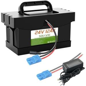 24V 12Ah Battery Replacement for Ride On Cars, with 2A Fast Charger, compatible with Dynacraft Realtree 24V UTVs, Extended Run Time & Lightweight