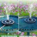 SZMP Solar Fountain Upgraded 100% Glass Panel, 3.5W Solar Powered Water Pump Built-in 2000 Battery with 7 Nozzle & 4 Fixer, Solar Bird Bath Fountain for Garden, Pool, Outdoor (Colorful)