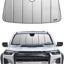 Windshield Sunshade for Chevy/GMC Colorado/Canyon 2023-2026, Premium Grey Leather Finish (Gray-Safeguard)