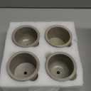 Mkono 3 Inch Mini Succulent Pots Concrete Planter Set, Modern Tiny Container for Indoor Plants, Christmas Home Office Decor Gifts for Plant Lovers (Plant NOT Included) (3.7 Inch Cement - Gold, Silver, Gray, White)