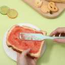 5 Pcs Silicone Jar Spatula, Long Handle Sourdough Spatula for Mixing Scraping and Spreading, for Jars Baking Cake Icing Cream Butter and Batter Kitchen Spatulas Tool (Purple Pink Green Yellow Black)