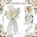 Geetery 5.9 ft Giant Artificial Flowers White Large Wedding Paper Flower for Decoration Artificial Faux Floral Backdrop for Wedding Birthday Party Bridal Shower Supplies