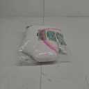 Little Love by NoJo White Cloud Pink, Yellow, Teal and Lavender Appliqued Rainbow Decorative Shaped Pillow