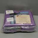 YIHOUSE Memory Foam Bath Mat Set, Bathroom Rugs Sets 3 Pieces, Non Slip Bath Mats for Bathroom, Super Soft and Water Absorbent Bath Rug Set, Machine Washable U Shape Toilet Rug,Purple