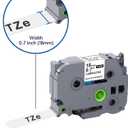 TZe-241 Label Maker Tape 18mm 0.7 Laminated White Replacement for Brother P-Touch Label Maker Refills TZe241 Black on White 3/4 Inch TZe Tz Tape Work with Brother PT-D400 PTD410 PTD600, 4-Pack