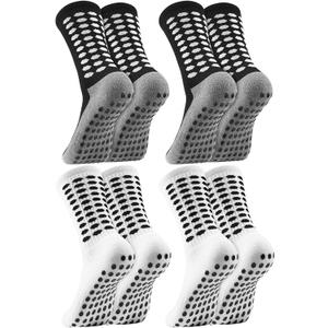 Jspupifip 4/6 Pairs Kids Youth Grip Soccer Socks Non Slip Grippy Football Baseball Soccer Socks for Teens Youth Boys Girls