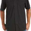 ARIAT Men's Venttek Outbound Collared Short Sleeve Button Up Shirt Casual Tops Casual Shirt - Black (Large)