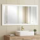 CULER White Wall Mirror for Bathroom,Rectangle 55 x 30 inch Hanging Vanity