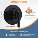 T2901BL Shower Handle Replacement for Moen T2901BL Gibson Posi-Temp Valve Trim Kit, Matte Black Replace Parts Shower Lever Handle Shower Trim Kit for 2510, 2520, 2570, 2590 Valve Required Only Handle