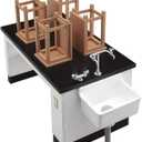 Hasegawa FA04 1/12 Figure Accessory Series, Science Room Desk and Chair, Plastic Model