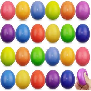 Jofan 24 Pack Easter Eggs Colorful Slow Rising Squishy Toys for Kids Girls Boys Easter Basket Stuffers Gifts Party Favors
