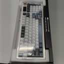 RedThunder K95 Wireless Mechanical Keyboard, TFT Screen & Knob, Tri-Mode BT5.0/2.4GHz/USB-C Hot Swappable Custom, Pre-lubed Linear Switches, Gasket Structure, RGB Gaming Keyboard, Snowy White-Blue