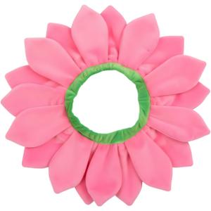 ComfyCamper Dog Pink Flower Neckpiece Costume - XS Small Medium XL XXL Bee Daisy Cosplay Halloween Costumes, L