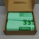 ECOLipak 33 Gallon Compostable Garbage Bags, 50 Count (2 Rolls) Biodegradable Heavy Duty Large Outdoor Bags for Lawn/Yard, US BPI ASTM D6400 and OK Compost Home Certified