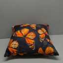 Monarch Butterfly 2D Animal Wildlife Pattern Throw Pillow (18x18)