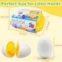 WEEJOYGAM Easter Eggs Toys for Toddlers 1-3, Color Sorting Shape Sorter Matching Game Montessori Sensory Educational Learning Toys for 1 2 3 Year Old Girl Boy Kids Birthday Gift Easter Basket Stuffers