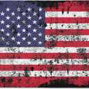 Rustic American Flag Bathroom Rugs 24x16 Inches | Water Absorbent Soft Non-Slip Bath Mat Machine Washable Mats for Showers Laundry Rooms Indoor Doors Decor