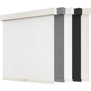 AOSKY Blackout Roller Shades Cordless Blinds for Windows, Free-Stop Shades with Valance, Thermal Insulated Fabric, UV Protection, Natural Woven Blinds for Home (19" W x 72" H, Linen Beige