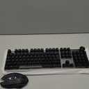 Wireless Gaming Keyboard with knob and Mouse Combo USB Dongle 2.4G Rechargeable 3000mAH Battery RGB Backlit Stainless Panel 4200DPI Side Button Mice for PC Laptop Compatible with Windows 8/9/10 MacOS