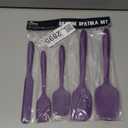 HOTEC 600 Heat Resistant BPA-Free Silicone Rubber Spatula Set for Baking, Cooking, and Mixing Non Stick Dishwasher Safe, Purple Set of 5