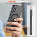 SUPFINE Magnetic for iPhone 16 Plus Case (Compatible with MagSafe) (Military Grade Drop Protection) Translucent Matte Shockproof with Anti-Fingerprint Phone Cover,Black