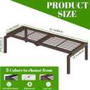 1 Tier Metal Plant Stand Indoor Outdoor, Potted Multiple Flower Pot Holder Rack Plant Shelf, Heavy Duty Planter Display Shelving for Patio Balcony Garden Living Room Decorative (Brown)