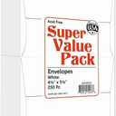 3 AD Super Value Envelopes 250 Pcs White 4.5x5.5