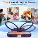 HuwaiH 360 Rotatable Magnetic Ring Stand for Google Pixel 9/9 Pro/10/10 Pro Case, Compatible with MagSafe, Military-Grade Shockproof, Anti-Scratch Matte Translucent Phone Case(Purple)