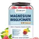 Magnesium Bisglycinate Gummies 400mg Chelated Magnesium with Vitamin D3 B6 and L-Theanine Sleep Support Calm, Muscle Relaxation Bone Health, 90 Gummies| 45 Day Supply, Lemon Raspberry Flavor, Best Before: 04/16/2028