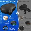Noseless Bike Seat Cushion for Men & Women - Extra Padding & Comfort Wide Bicycle Seat, Oversized Comfortable Saddle for Peloton Bikes, Exercise Bikes, Electric Bikes, Cruiser Bikes