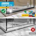 Shower Threshold Water Dam Barrier 85" - Black Collapsible Shower Water Blocker - Guard for Walk in Shower - Water Guard Stopper for Floor - Shower Door Water Blocker by Hippo Dam