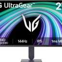 LG 27G414B-B 27-inch Ultragear Full HD (1920 x 1080) IPS Gaming Monitor 144Hz, 1ms, NVIDIA G-Sync Compatible, FreeSync, HDR10, Built-in Speaker, Switch, HDMI, DisplayPort, Tilt/Height Stand, Black