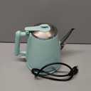 Hazel Quinn Electric Kettle - 1L/34oz Small Tea Kettle, 800W Fast Boil, All 304 Stainless Steel Interior, Double Wall for Cool Touch and Thermal, Auto Shut-Off, BPA-Free, Cordless - Mint Green