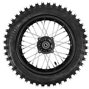 80/100-12 Rear Tire Disc Brake Wheel Rim With 15mm Bearing Set for Pit Pro Dirt Bike 80/100-12(15mm Inner Bearing)