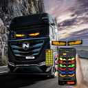 2PCS LED Eyes for Truck Windshield, Devil Eyes Light for Cars with Animated, Dynamic Big Eye Lights with APP & Remote Control, Flexible LED Screen with DIY Text & Colors (4.7x23.4 inch)