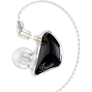 BASN Bmaster 2-Pin Triple Drivers in Ear Monitor Headphone with Two Detachable Cables Fit in Ear Suitable for Audio Engineer, Musician (Black)