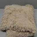 Amdrebio Beige Round Area Rug 4Ft for Bedroom, Machine Washable, Fluffy Plush Shag Furry Circle Rugs for Kids Room, Living Room Decor Aesthetic, Cute Fuzzy Carpet for Nursery Playroom Dorm Baby Teens