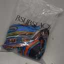 Bsubseach Kaftan Dresses for Women Ethnic Print Plus Size Beach Cover Ups Batwing Sleeve Caftans with Pockets (Blue)