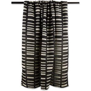 DII Urban Geometric Collection Cotton Throw Blanket, 50x60, Black