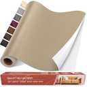 Self Adhesive Leather Repair Patch Kit, 31.5 in x 16 in Large Vinyl Leather Repair Tape for Furniture, Car Seat, Couch, Sofa, Chair Khaki