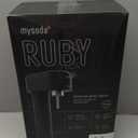 Ruby 2 Sparkling Water Maker - Soda Streaming Machine Silent Carbonated Water Machine Robust Long-Lasting Aluminium Soda Maker 1L Water Bottle Without CO2 Cylinder - Black Silver Soda Machine, Ruby 2 