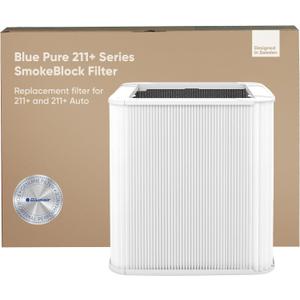 BLUEAIR Blue Pure 211+ Series SmokeBlock Genuine Replacement Filter, Extra Carbon Captures 99.99% of Wildfire Smoke, fits Blue Pure 211+ Auto, 211+ Air Purifiers