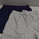 Auriviz Women's Sweat Shorts Comfy Lounge Running Shorts Gym Summer Casual High Waisted Athletic Shorts with Pockets 2Pcs Black Navy Blue L